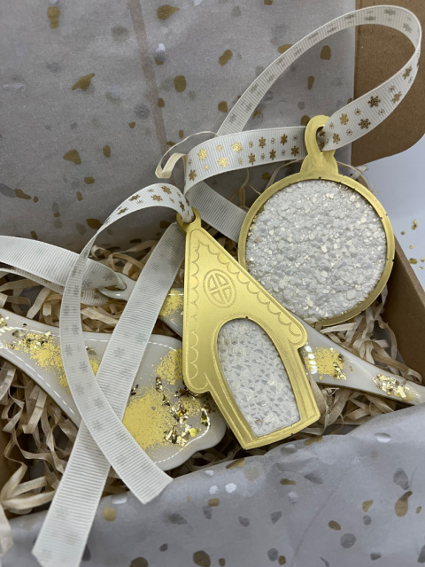 Zestaw ozdób świątecznych